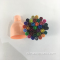36 Цветная ручка, промывая акварель